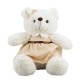 Urso Sentado Vestido Laço 32cm - Pelúcia