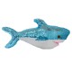 Tubarão Lantejoulas Azul Prateado 56cm - Pelúcia