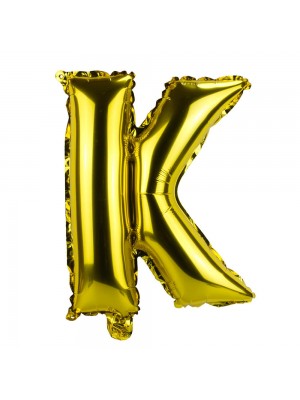 Balão Metalizado Letra K Dourado 36x9x27cm
