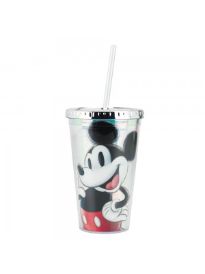 Copo Com Canudo Mickey 100 Anos 450ml - Disney