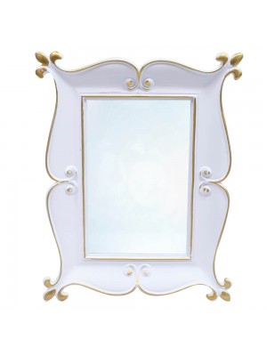 Espelho Moldurado Branco 22x17cm