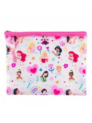 Necessaire Estojo Transparente Princesas 17x21cm - Disney
