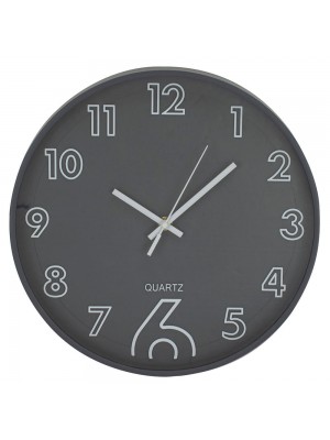 Relógio Parede Cinza Escuro 30x30cm