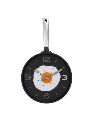 Relógio Parede Frigideira Preta 43.5x25cm