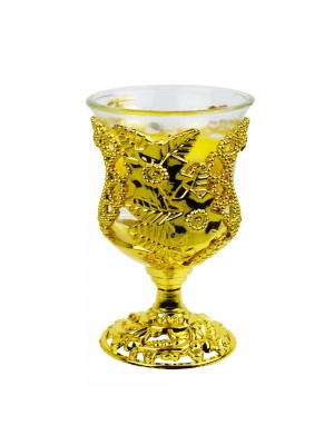 Vela Castiçal Cálice Dourado 9.5cm