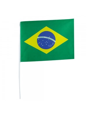 Bandeira Brasil 20x30cm Com Haste Plástico