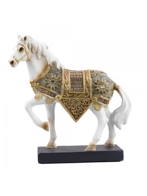 Cavalo Branco 19cm - Resina Animais