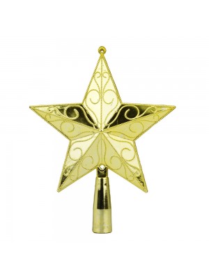 Estrela Dourada Topo Árvore Natalino 18x14.5cm - Enfeite Natalino