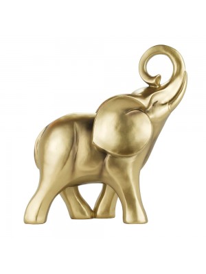 Elefante Dourado 30cm - Resina Animais
