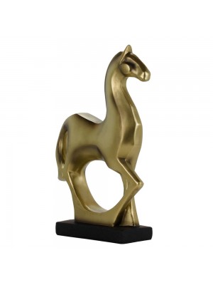 Cavalo Dourado 30cm - Resina Animais