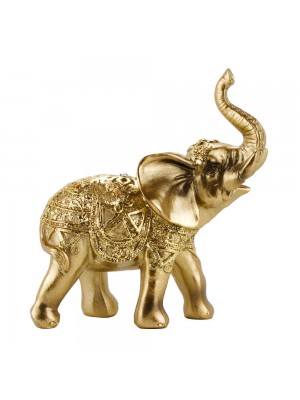 Elefante Dourado 11cm - Resina Animais