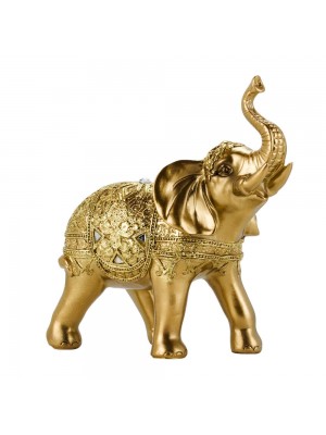 Elefante Dourado 17cm - Resina Animais