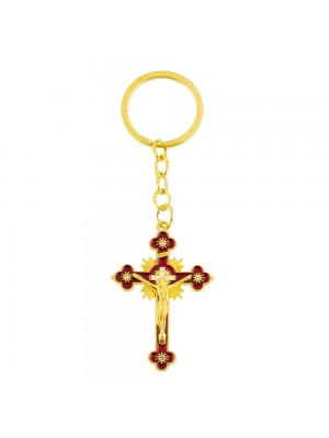 Chaveiro Crucifixo Vermelho 5cm
