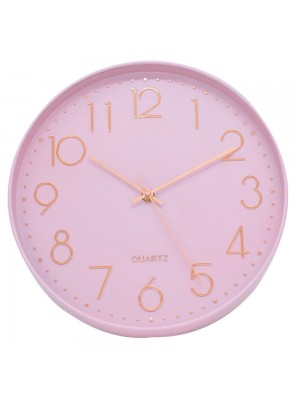 Relógio Parede Rosa 30x30cm