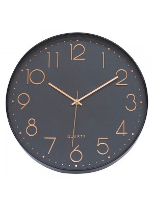Relógio Parede Preto 35x35cm