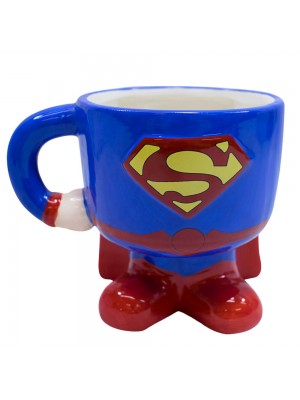 Caneca Porcelana Corpo Superman 450ml - Liga Da Justiça