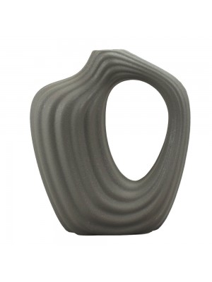 Vaso Cerâmica Cinza 21.5cm
