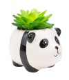 Vaso Porcelana Panda Planta Artificial 10cm