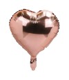 Balão Metalizado Coração Rosê 37x36x20cm