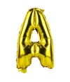 Balão Metalizado Letra A Dourado 34x8x30cm