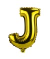 Balão Metalizado Letra J Dourado 33x9x27cm