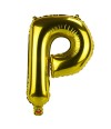 Balão Metalizado Letra P Dourado 36x8x25cm