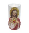 Sagrado Coração De Jesus Luminária Vela 17.5cm - Enfeite Resina