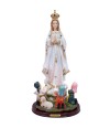 Nossa Senhora de Fátima com 3 Pastores 40cm - Enfeite resina