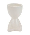 Vaso Branco Cerâmica Boneco Meditando 11x8x6.5cm