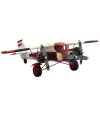 Avião Branco/Vermelho 3 Hélices 60cm Estilo Retrô - Vintage