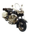 Motocicleta Preta 16x28x8cm Estilo Retrô - Vintage