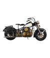 Motocicleta Preta 20x38x13cm Estilo Retrô Vintage