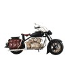 Motocicleta Preta 15x28x12cm Estilo Retrô Vintage