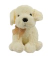 Cachorro Sentado Orelhas Branca 33cm - Pelúcia