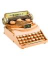 Máquina De Escrever Laranja Claro 10.5x17x17cm Estilo Retrô - Vintage