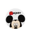 Broche Branco Metal Mickey 4x4cm - Disney
