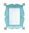 Espelho Moldurado Verde Turquesa 22x17cm