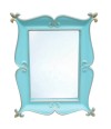 Espelho Moldurado Verde Turquesa 25x20cm