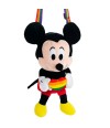 Mini Bolsa Pelúcia Mickey Coração Arco-Íris 20cm - Disney