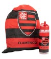 Garrafa Plástico 450ml Com Mochila Tipo saco - Flamengo