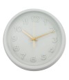 Relógio Parede Redondo Cinza 27x5x27cm