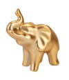 Elefante Dourado Cerâmica 9.5cm