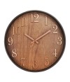 Relógio Parede Redondo Fundo Madeira Modelo A 29.5x4.5x29.5cm