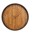 Relógio Parede Redondo Fundo Madeira Modelo B 29.5x4.5x29.5cm