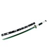 Espada Decorativa Lâmina Verde Guarda Estrela Japonesa Katana 100cm
