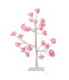 Luminária Árvore Flores Rosa 31cm