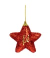 Estrela Vermelha Fé 9x9cm - Enfeite natalino