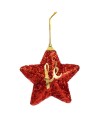 Estrela Vermelha Fé 12x11cm - Enfeite natalino