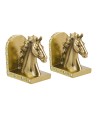 Jg 2 Pesos Cavalo Dourado 17cm - Resina Animais