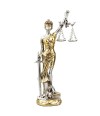 Dama Da Justiça Dourado 21.5cm - Enfeite Resina
